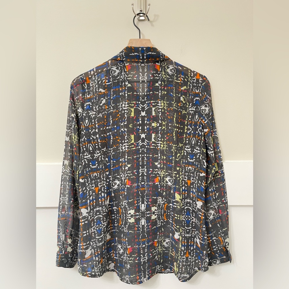 Cabi Multi-Color Abstract Print Button Down Light… - image 6